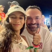 Secretário adjunto Dimas Costa e Rayssa Leal