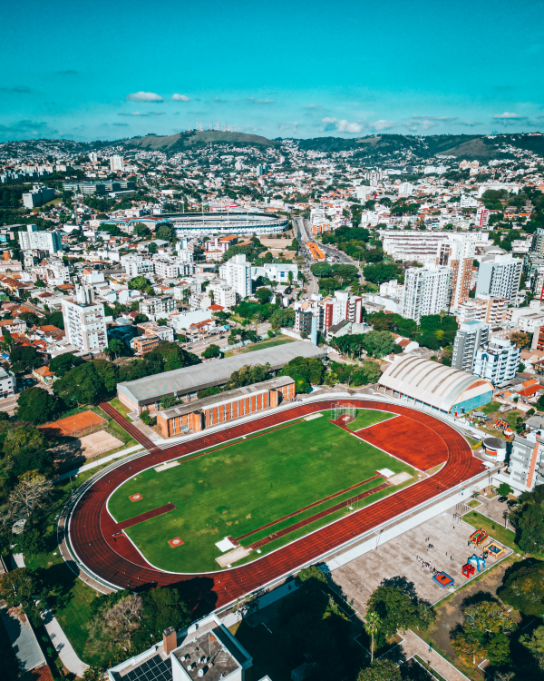 Visão aérea do Cete em Porto Alegre