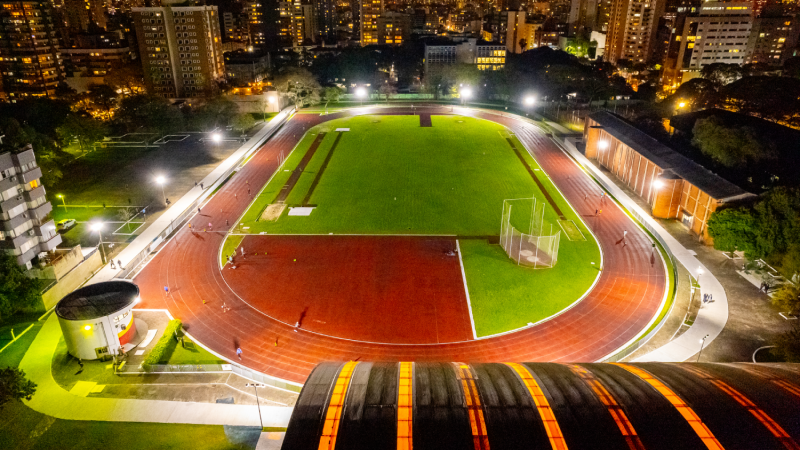 Nova iluminação da pista do Cete