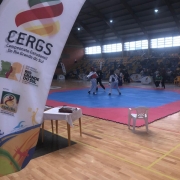 Luta de taekwondo em Esteio