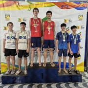 Pódio masculino no vôlei de praia