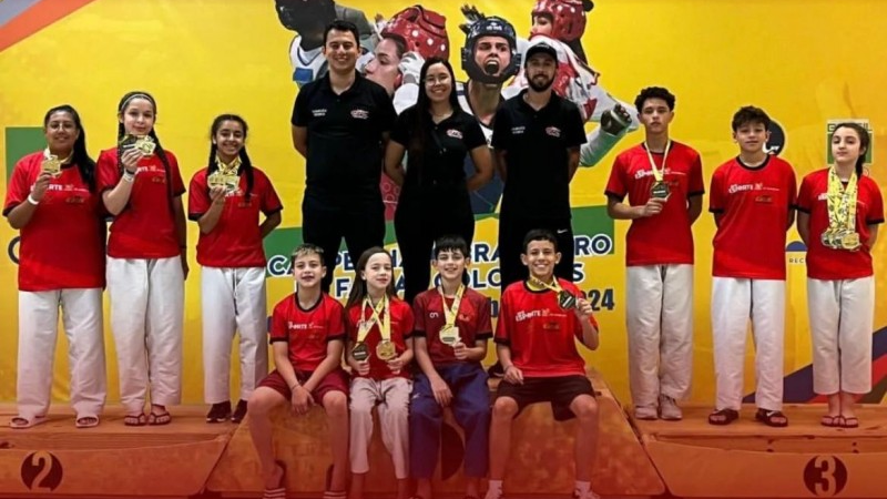 Com financiamento do Pró-Esporte, equipe de Taekwondo conquista 16 medalhas em competição nacional