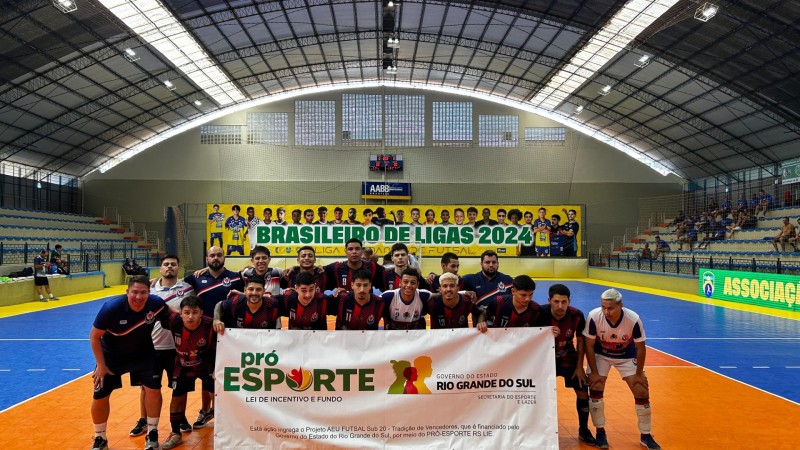 Equipe de futsal da Associação Esportiva Uruguaianense (AEU)