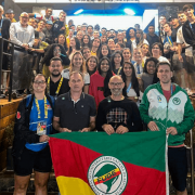 Representantes da SEL, da Fuge e atletas no JUBs Seletivas 2025