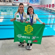 Os destaques da nata&ccedil;&atilde;o do Brilhante, a atleta Bibiana Alves ( duas medalhas) e  Anita Crizel (tr&ecirc;s medalhas)